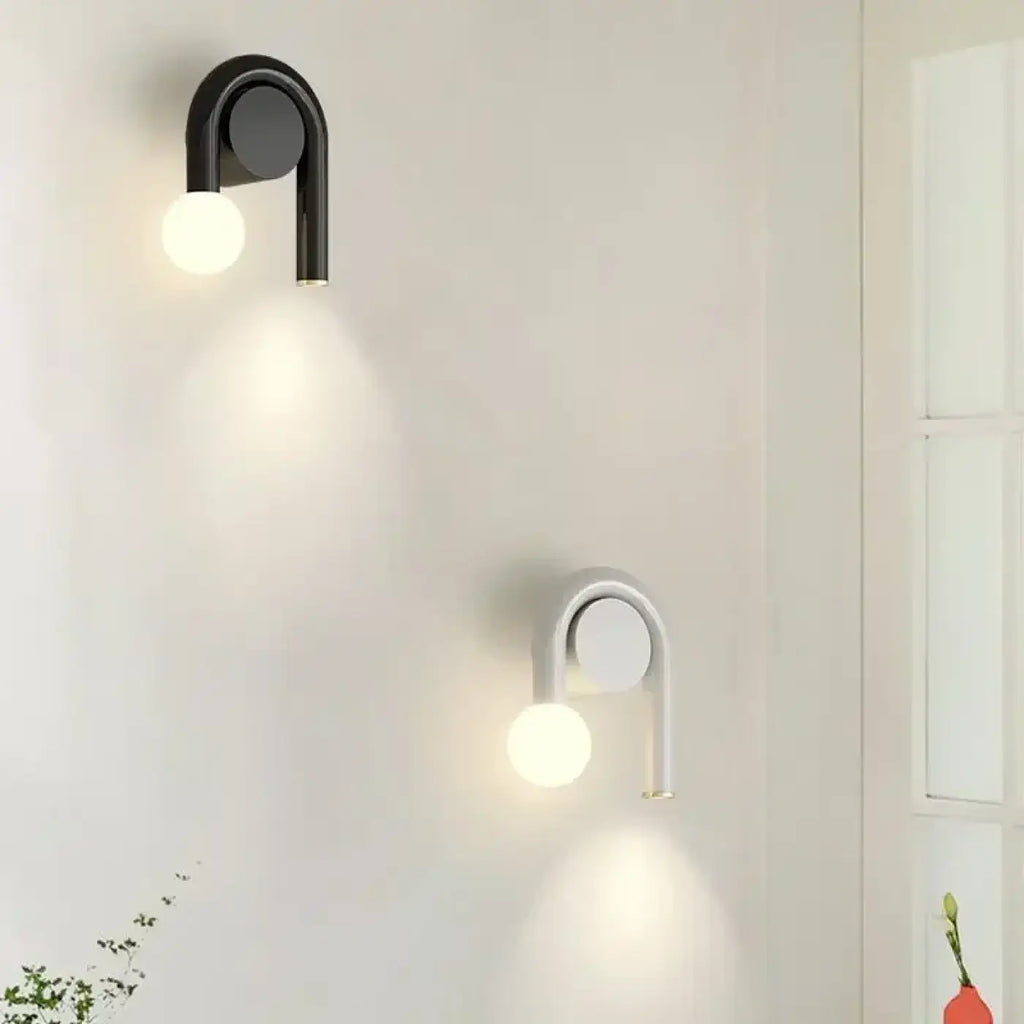 Applique murale scandinave, blanche ou noire