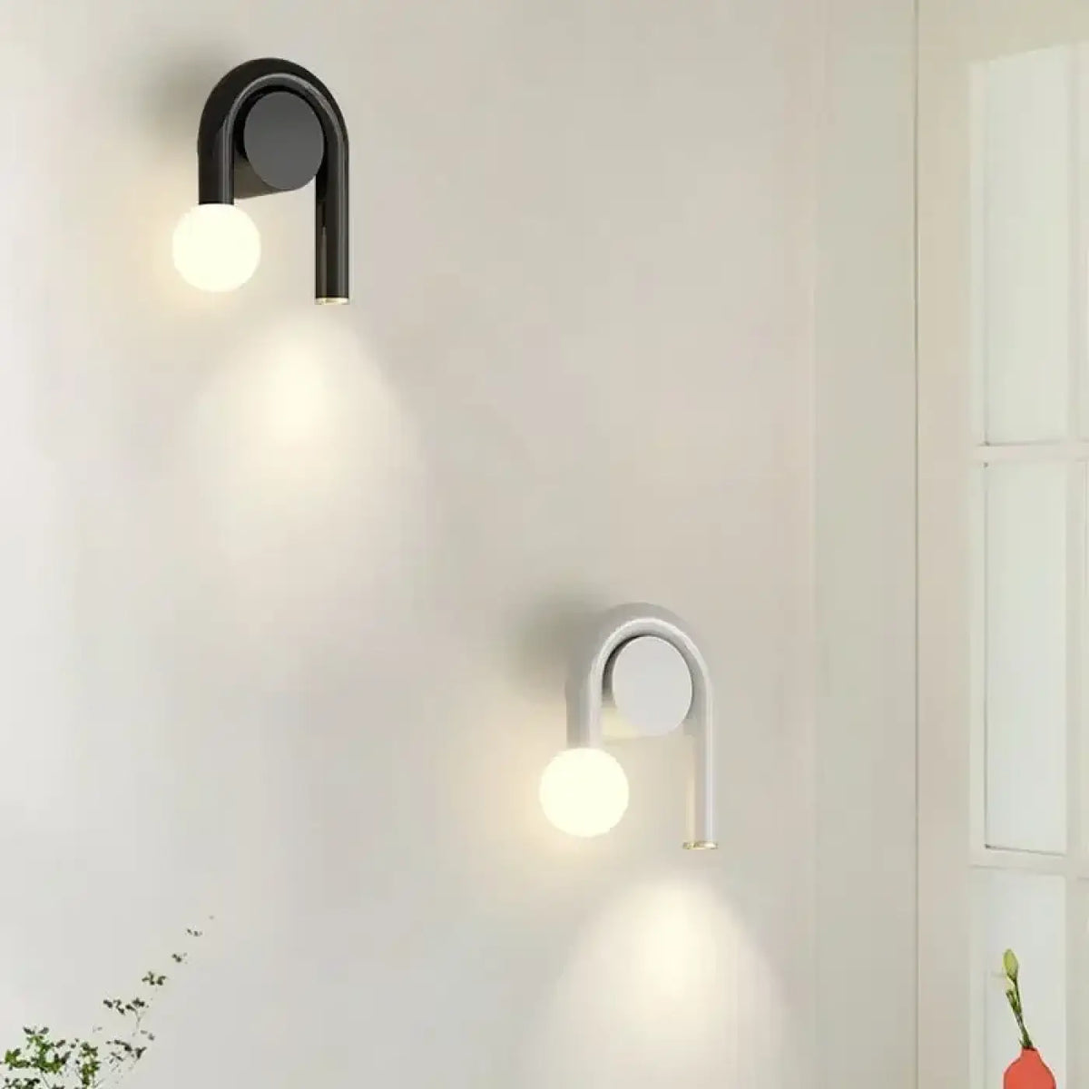 Applique murale scandinave, blanche ou noire