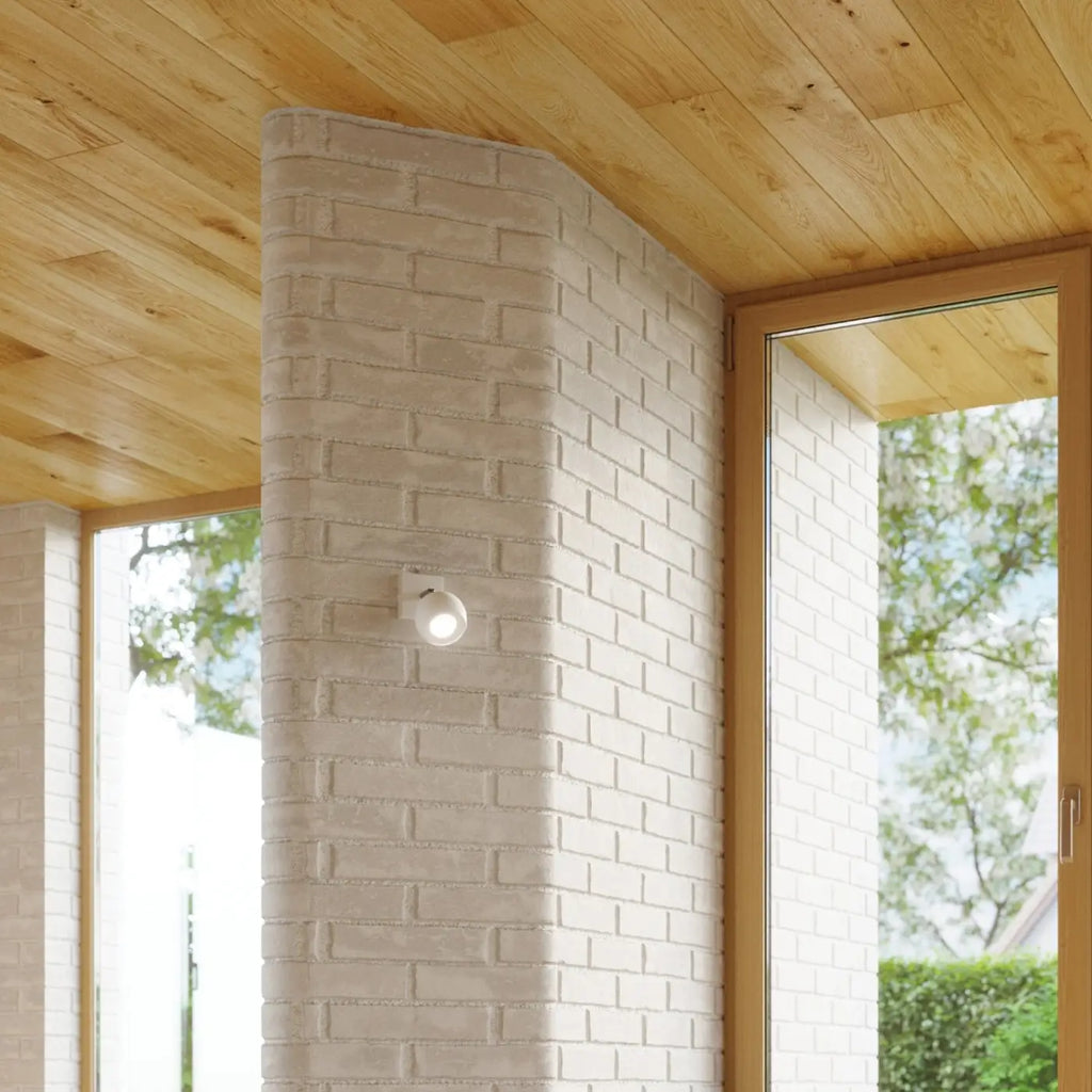 Applique murale spot boule sur bras mobile, blanc ou noir