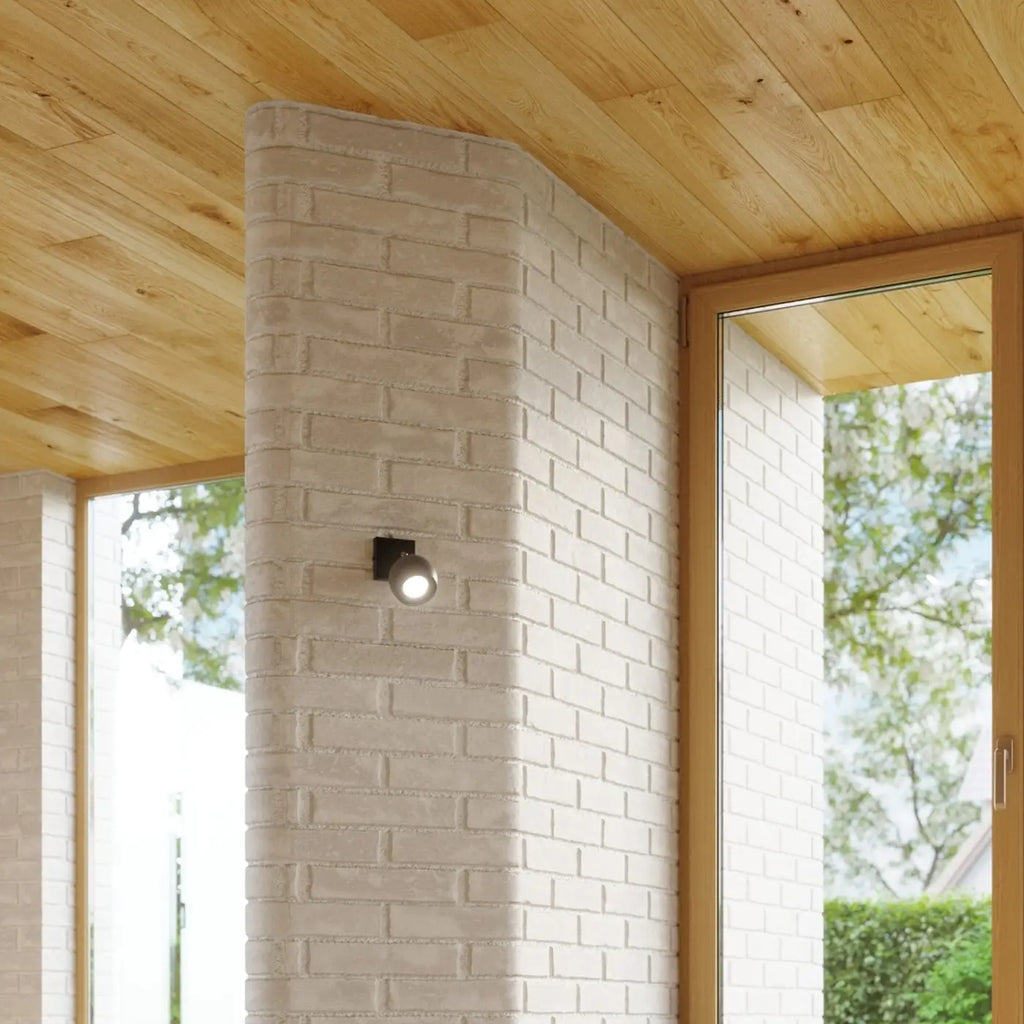 Applique murale spot boule sur bras mobile, blanc ou noir