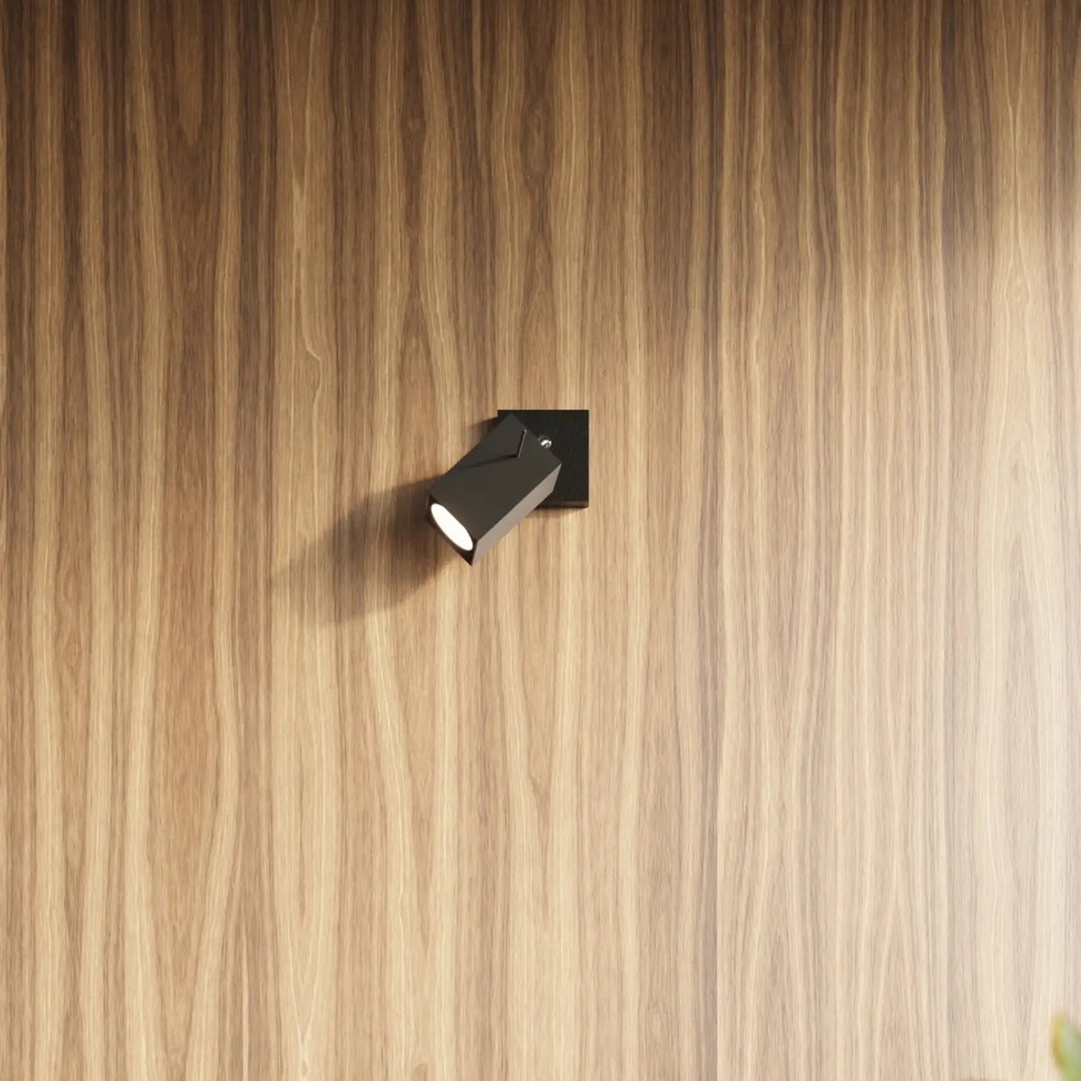Applique spot cube orientable en acier, platine carrée, GU10