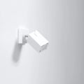 Applique spot cube orientable en acier, platine carrée, GU10, blanc