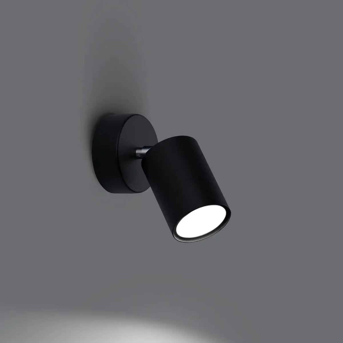 Applique murale spot cylindre orientable en acier, GU10