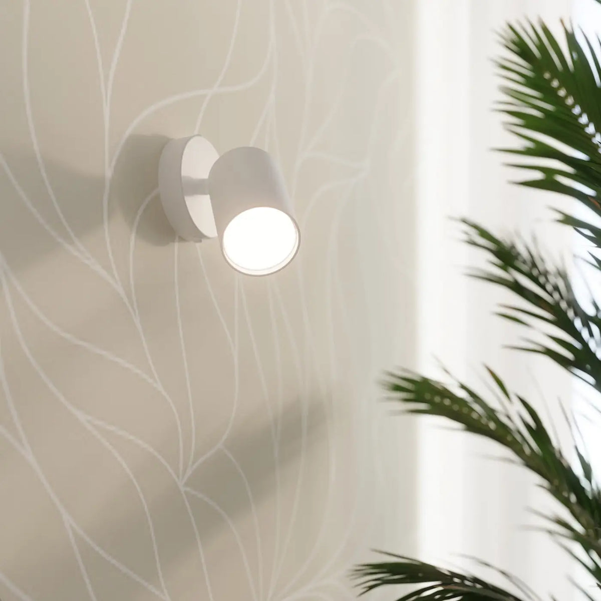 Applique murale spot cylindre orientable en acier, GU10