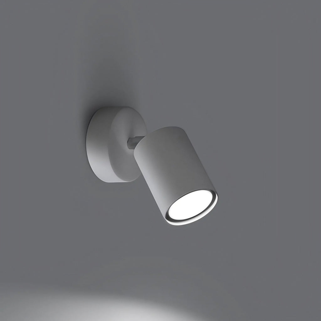 Applique murale spot cylindre orientable en acier, GU10