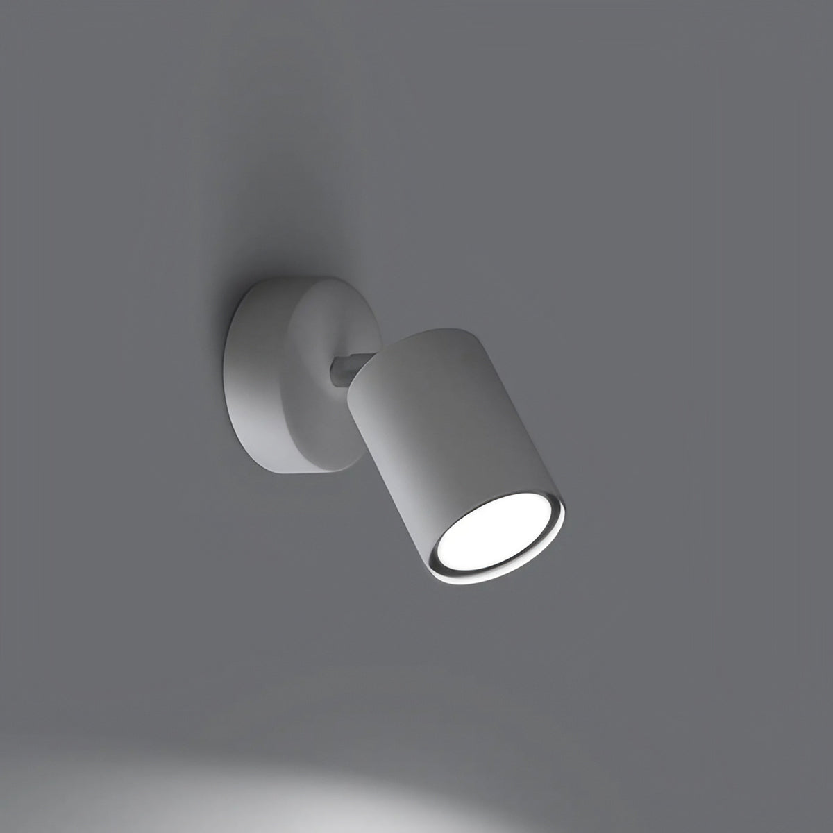 Applique murale spot cylindre orientable en acier, GU10