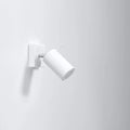 Applique murale spot cylindre en acier sur bras mobile, GU10, blanc