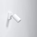 Applique murale spot cylindre en acier sur bras mobile, GU10, blanc