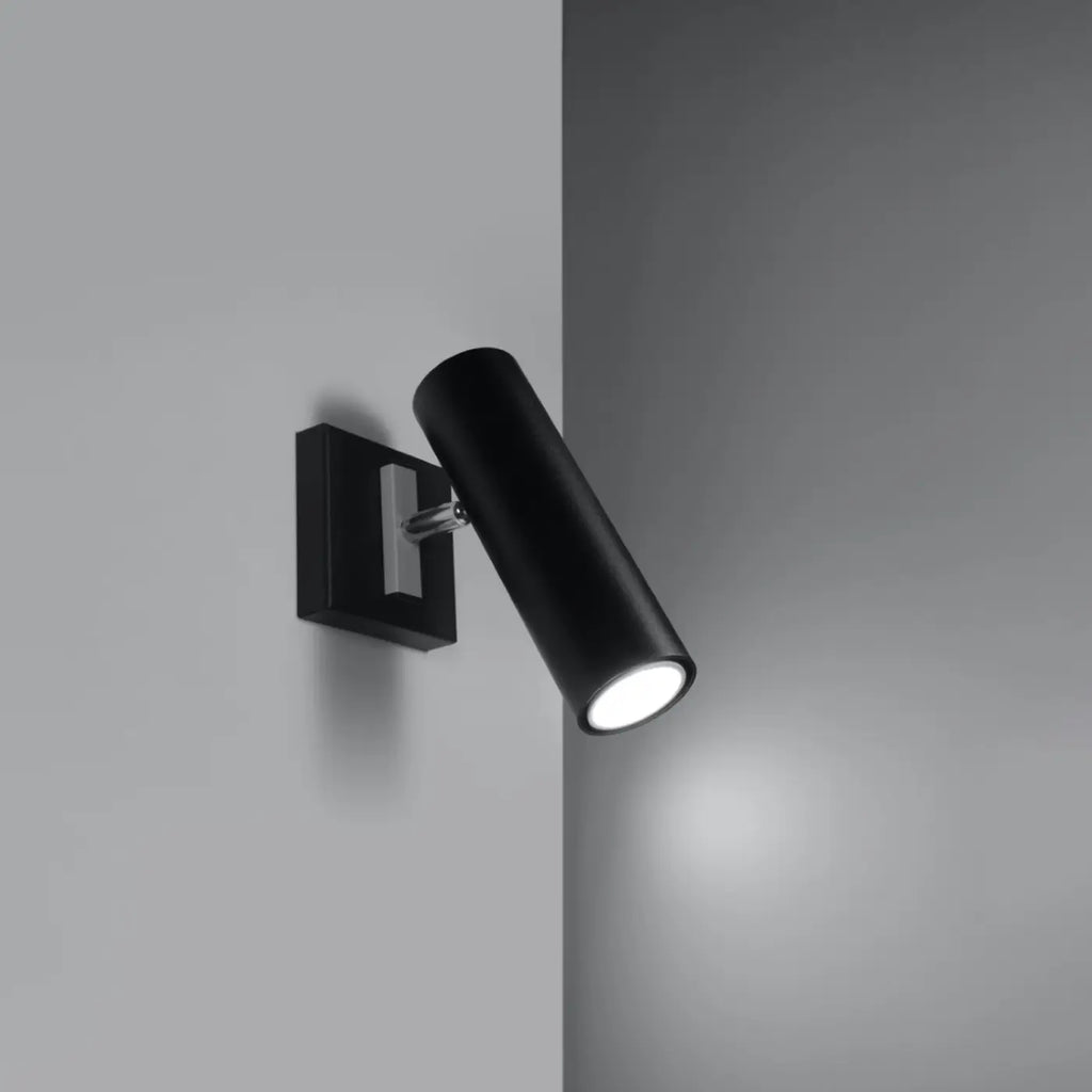 Applique murale spot tube fin orientable sur platine, GU10