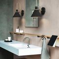 Applique murale style nordique, noir, blanc ou vert, noir
