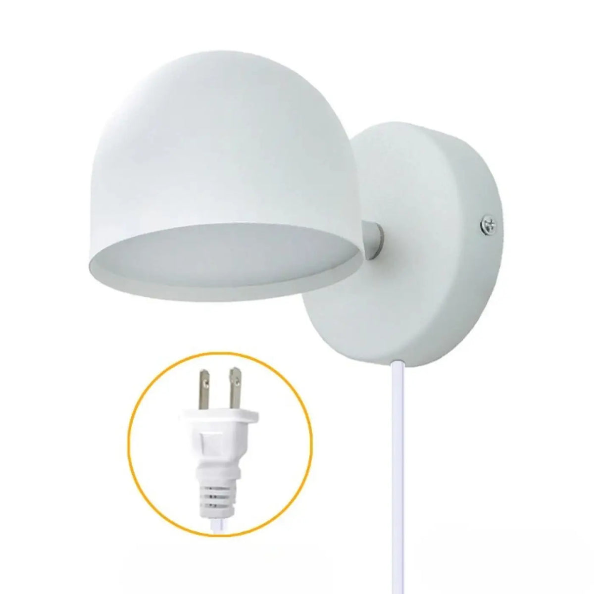 Applique scandinave à abat-jour arrondi, quatre modèles, blanc