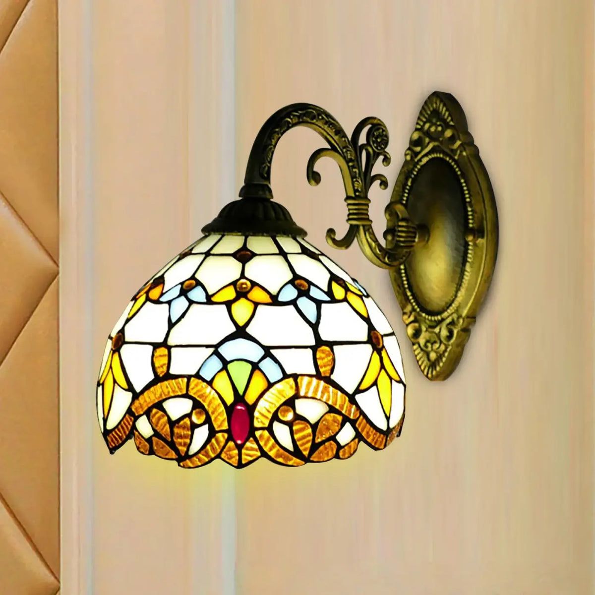 Applique murale vintage en mosaïque de verre coloré