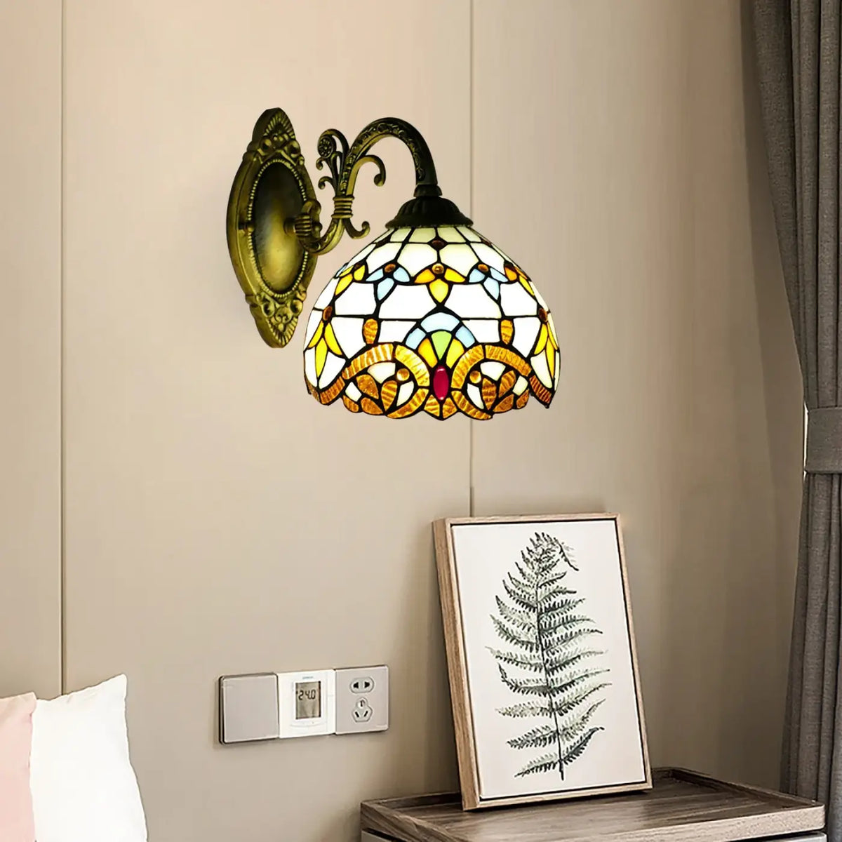 Applique murale vintage en mosaïque de verre coloré