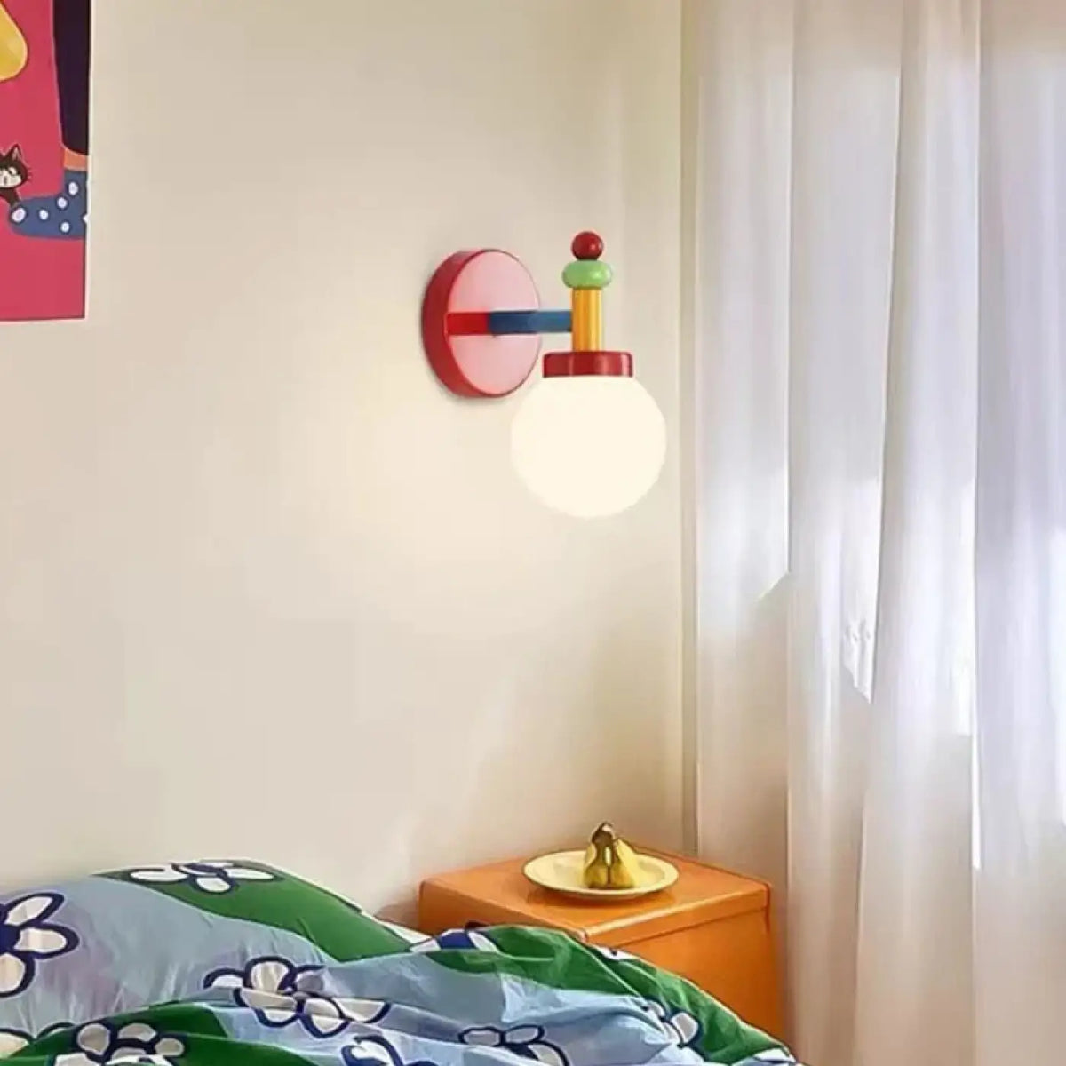 Applique murale tricolore pour chambre d'enfant
