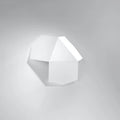 Applique murale origami à trois volumes d'acier, lumière indirecte, blanc