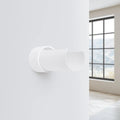 Applique murale cylindre en acier blanc, 1 ou 2 sources E27