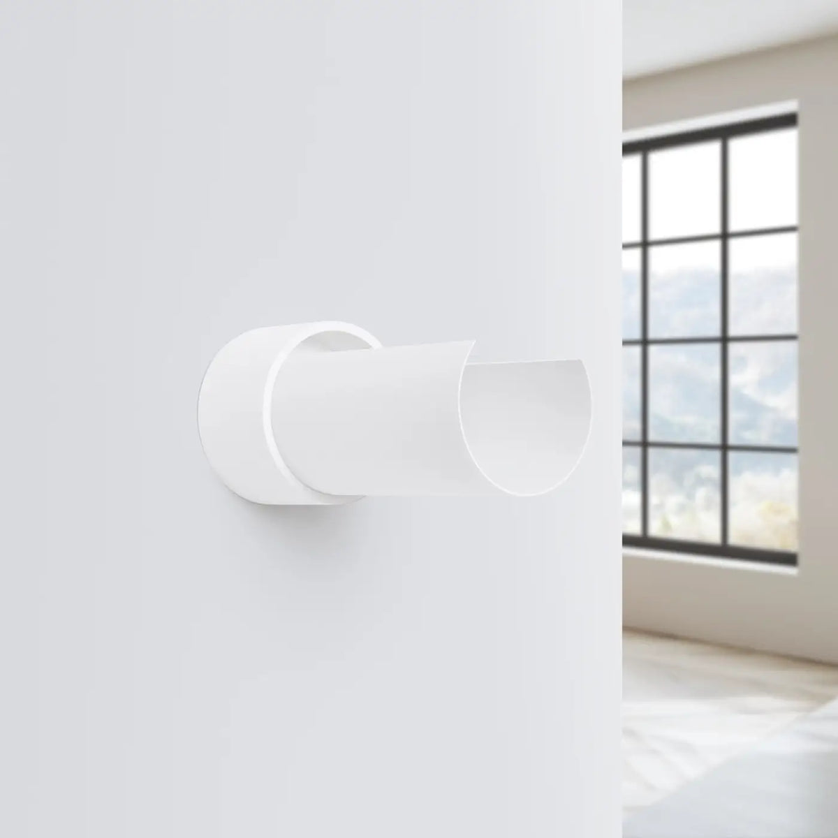 Applique murale cylindre en acier blanc, 1 ou 2 sources E27