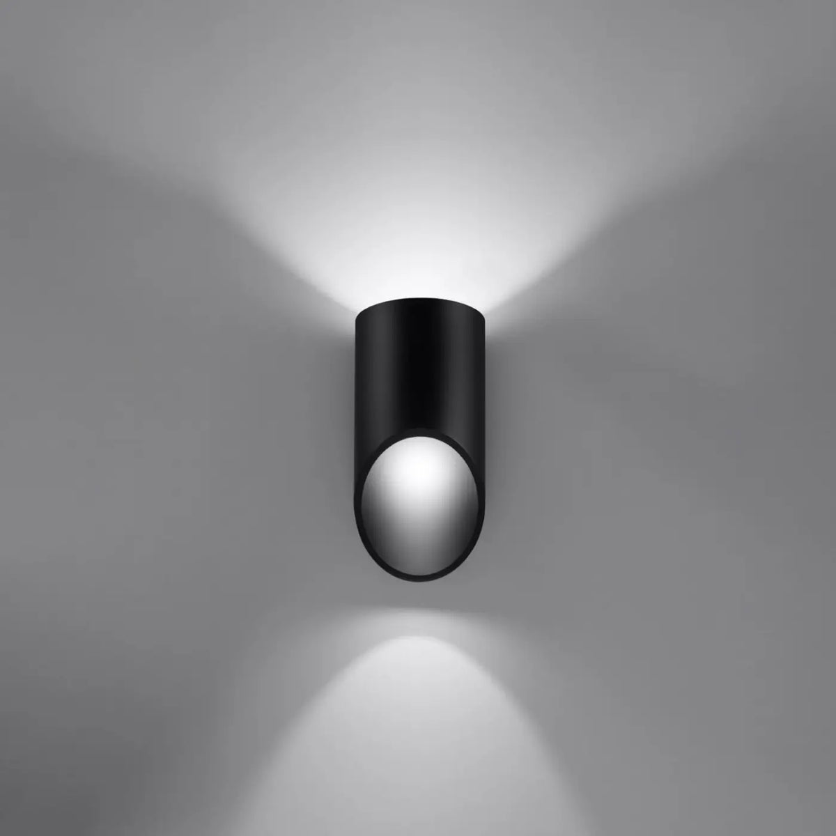 Applique murale tube en aluminium coupé en biais, 20 ou 30 cm