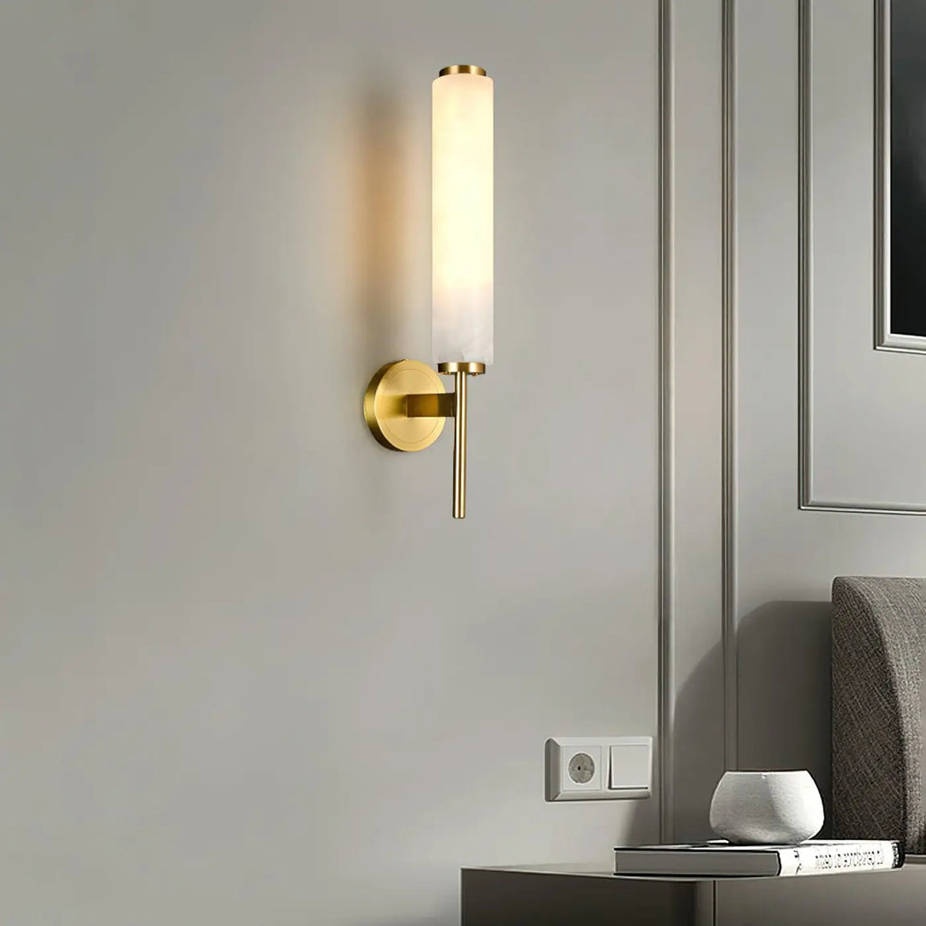 Applique murale tube finition cuivre, simple ou double