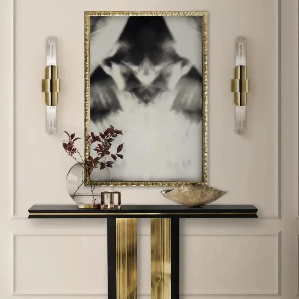 Applique murale tube en verre, forme cylindrique