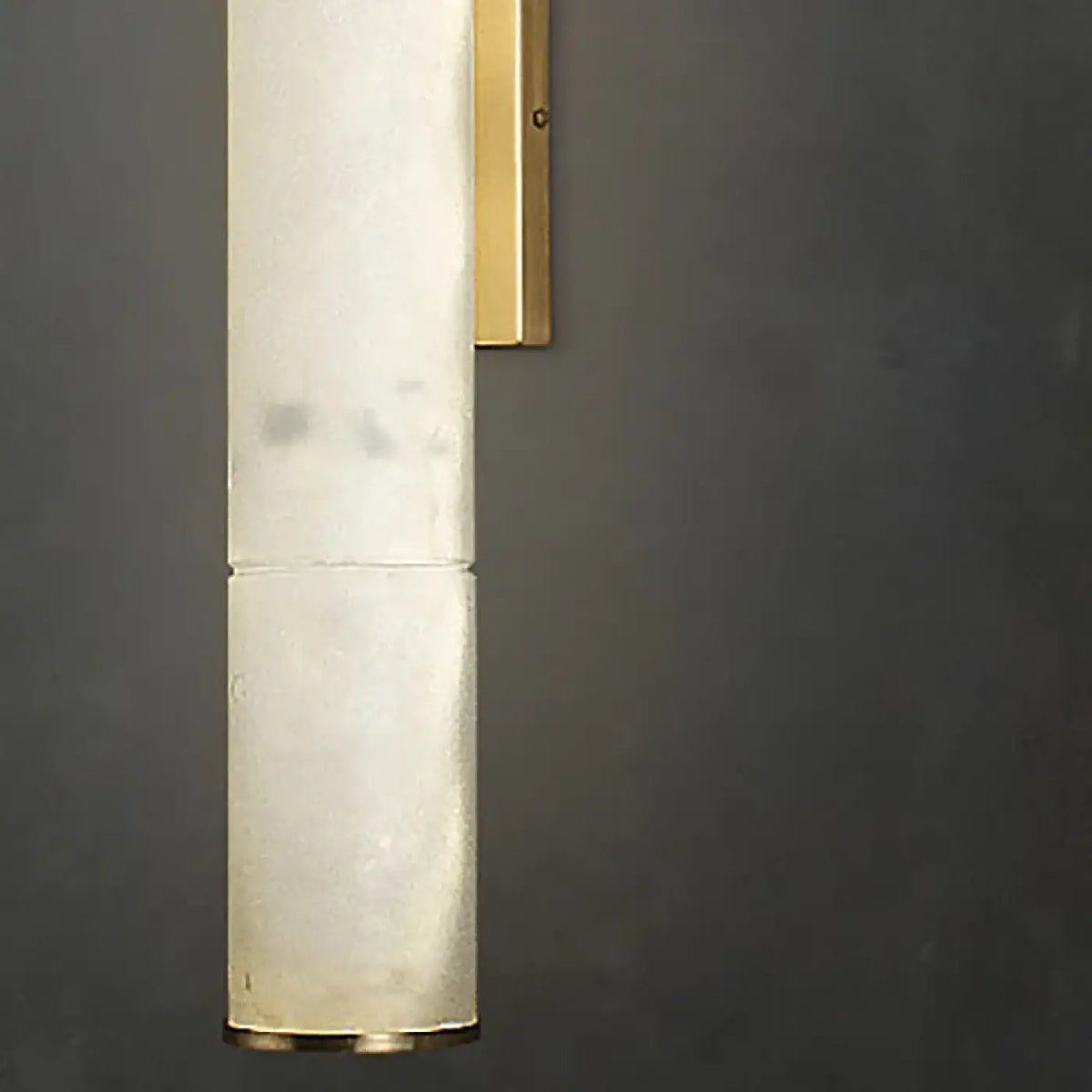 Applique murale tubulaire aspect marbre blanc, tailles S à L