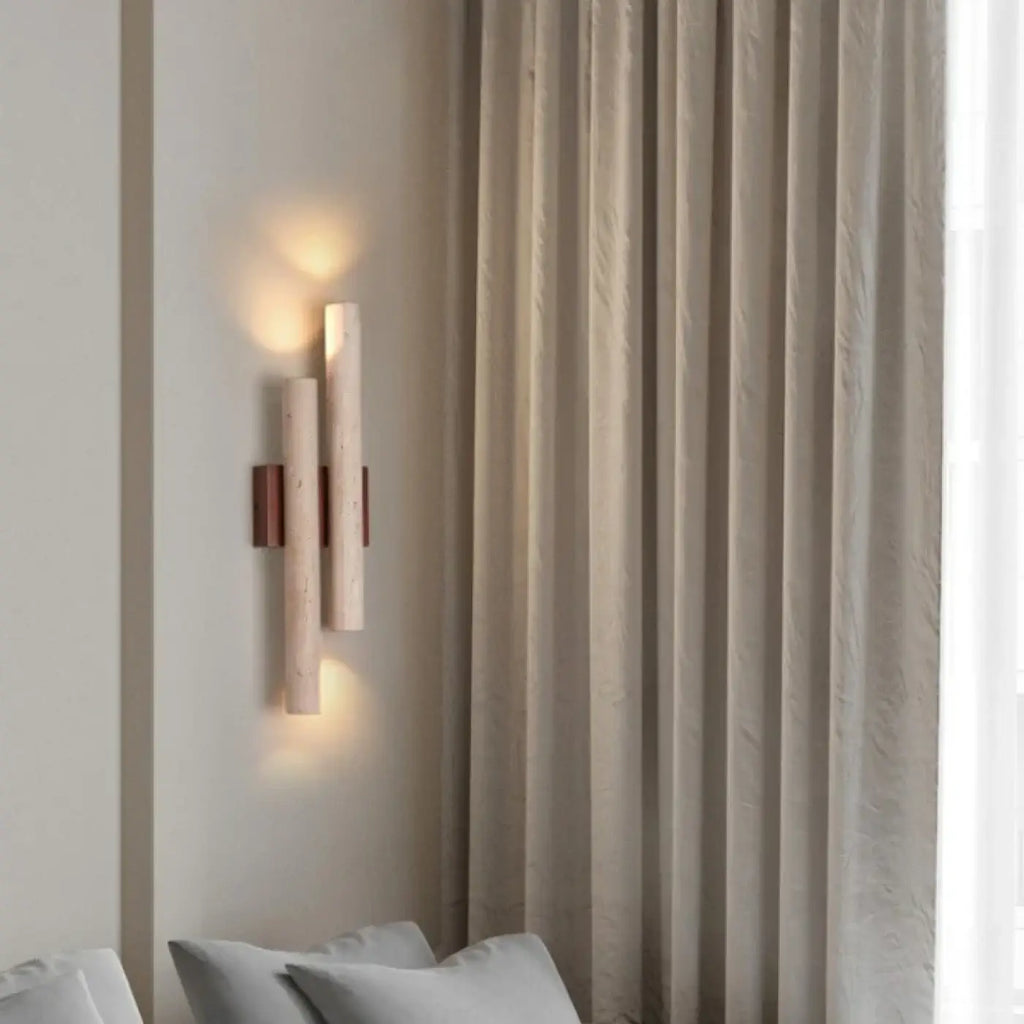 Applique murale verticale en bois, ligne minimaliste