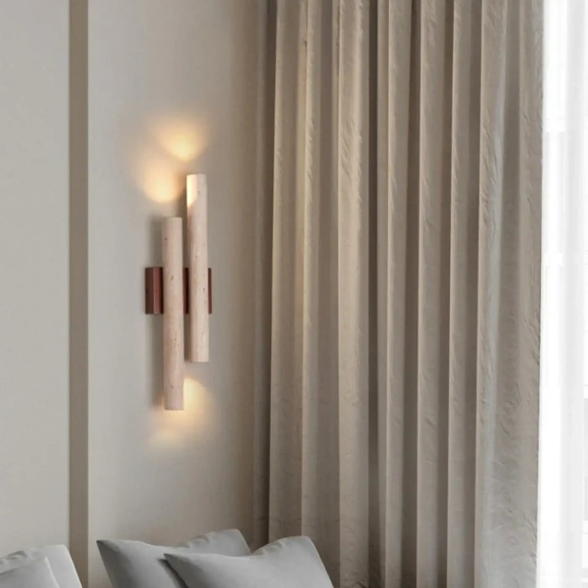 Applique murale verticale en bois, ligne minimaliste