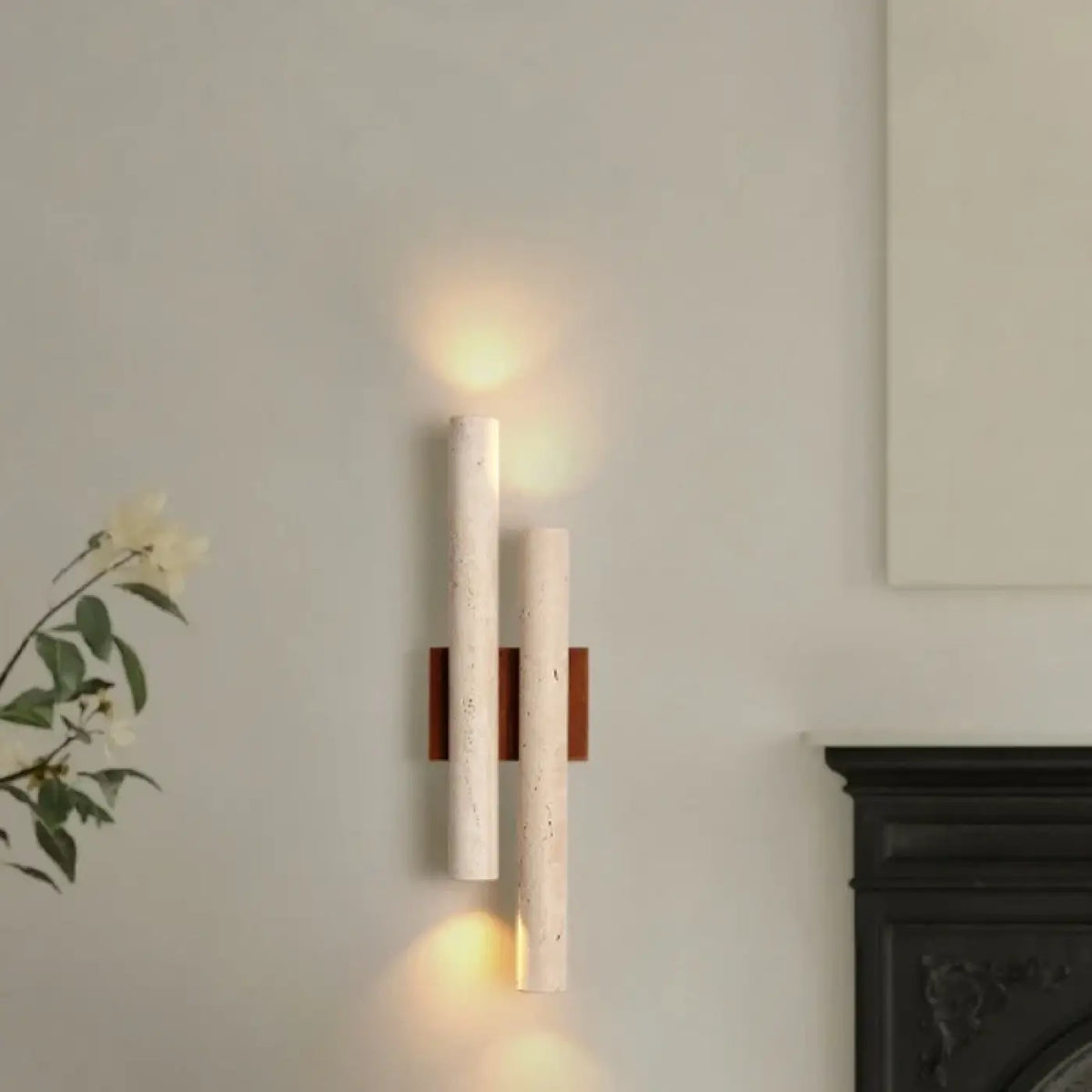 Applique murale verticale en bois, ligne minimaliste