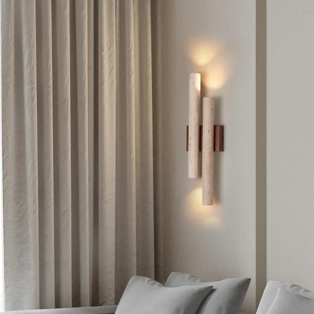 Applique murale verticale en bois, ligne minimaliste