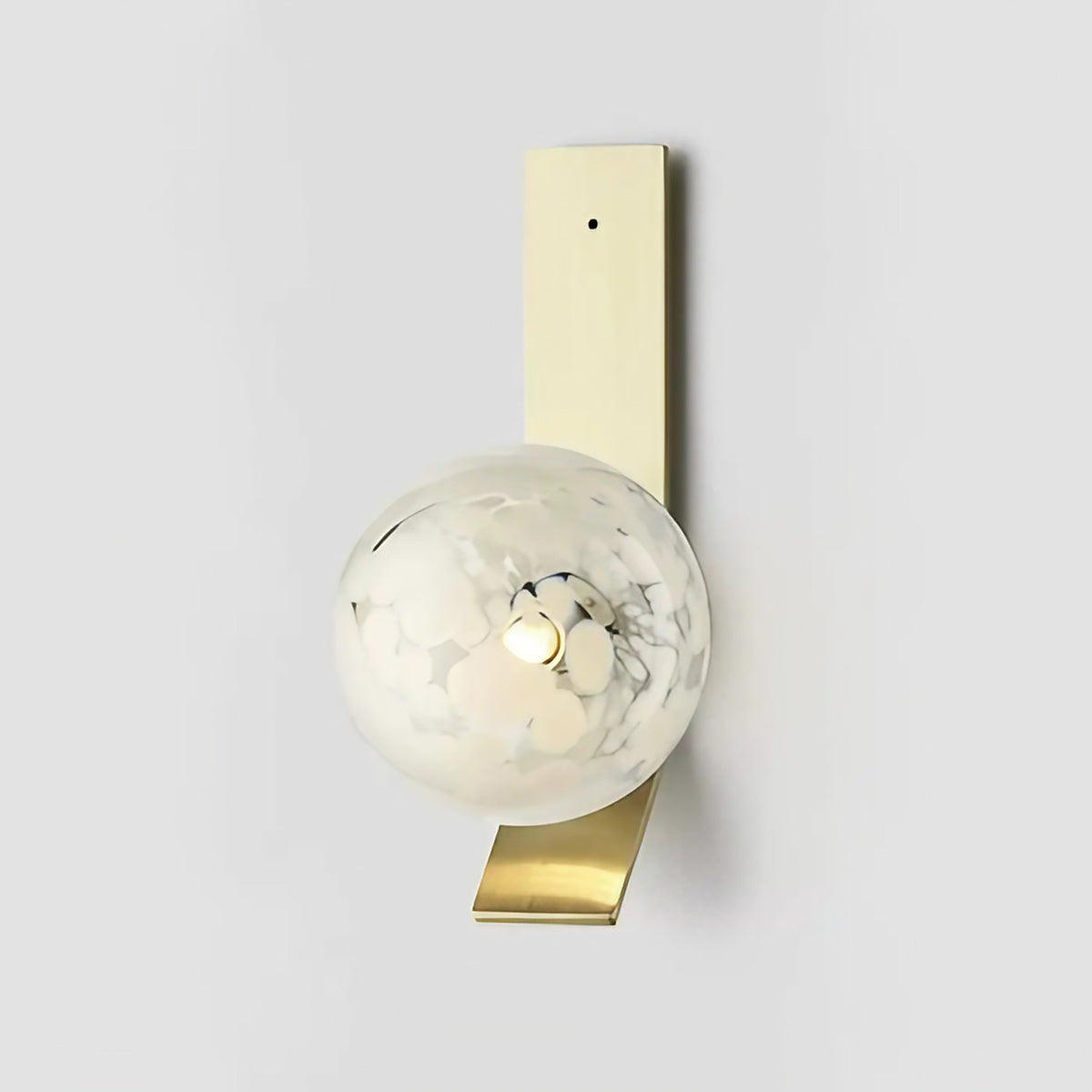 Applique murale verticale à globes en verre soufflé, trois tailles, doré