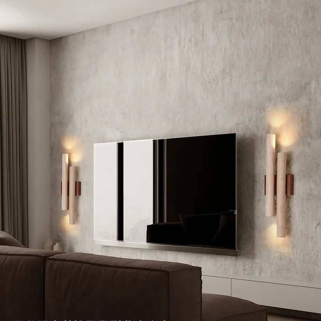 Applique murale verticale en bois, ligne minimaliste