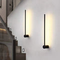 Applique murale verticale 45 cm, noir ou doré, 10 W, noir