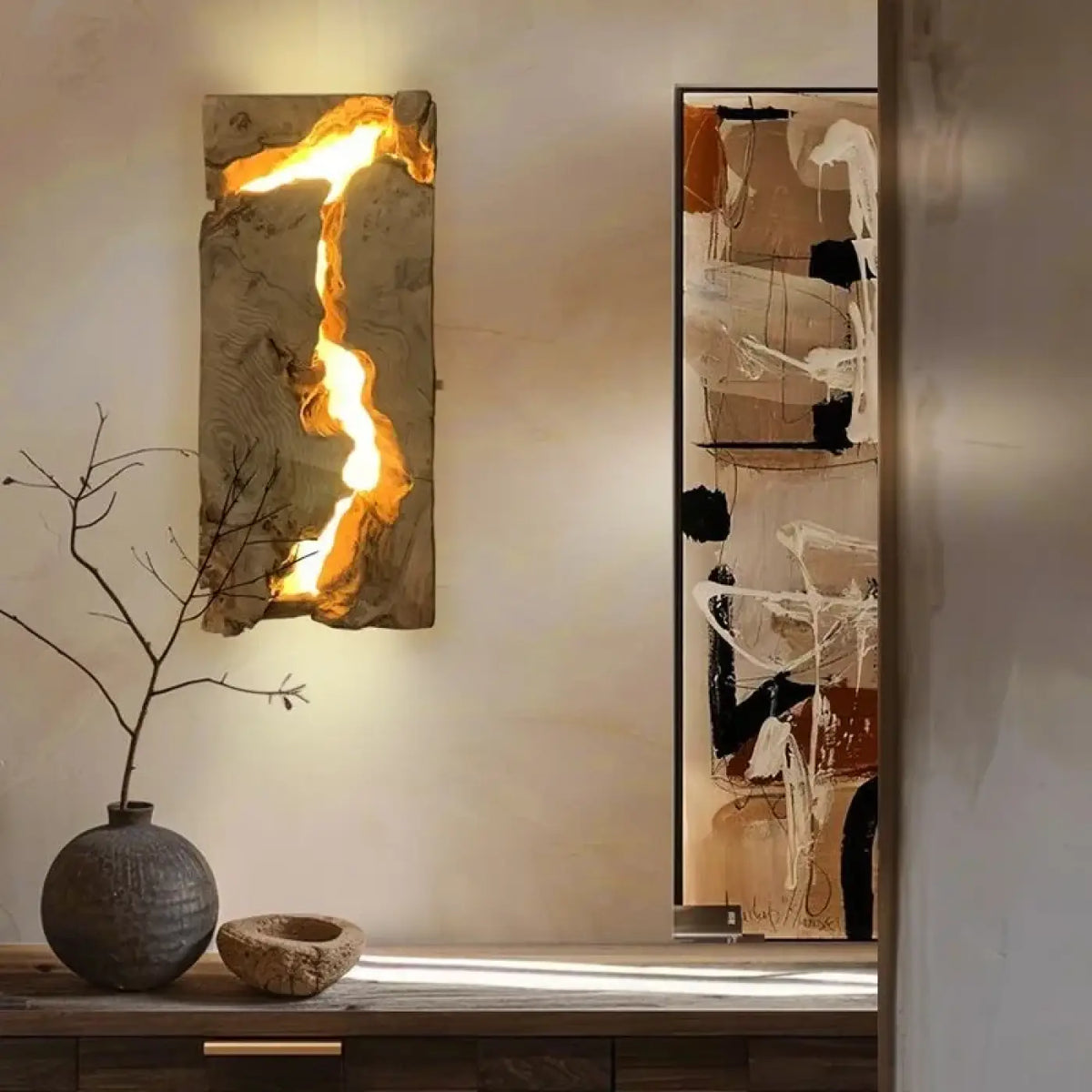 Applique murale à relief drapé et lumière tamisée, deux modèles