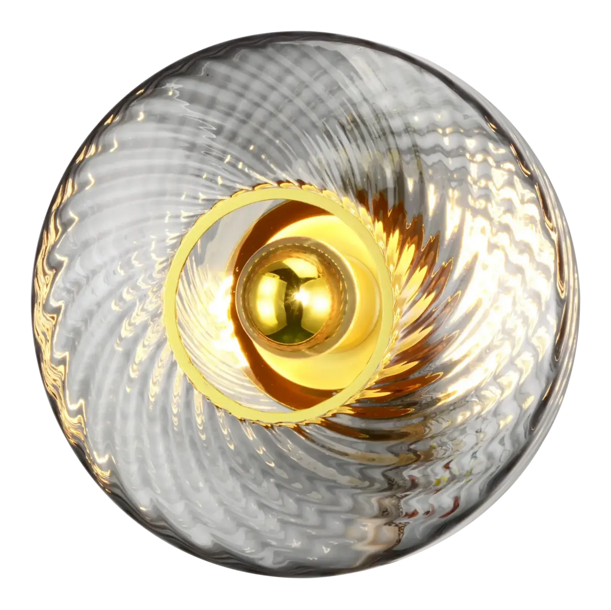 Applique murale Art déco en verre en relief, 20 ou 28 cm, gris