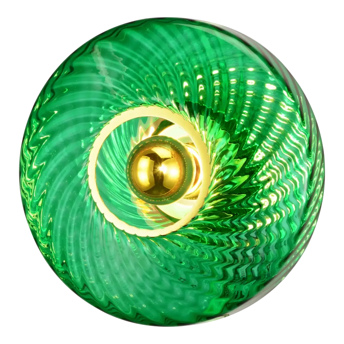 Applique murale Art déco en verre en relief, 20 ou 28 cm, vert
