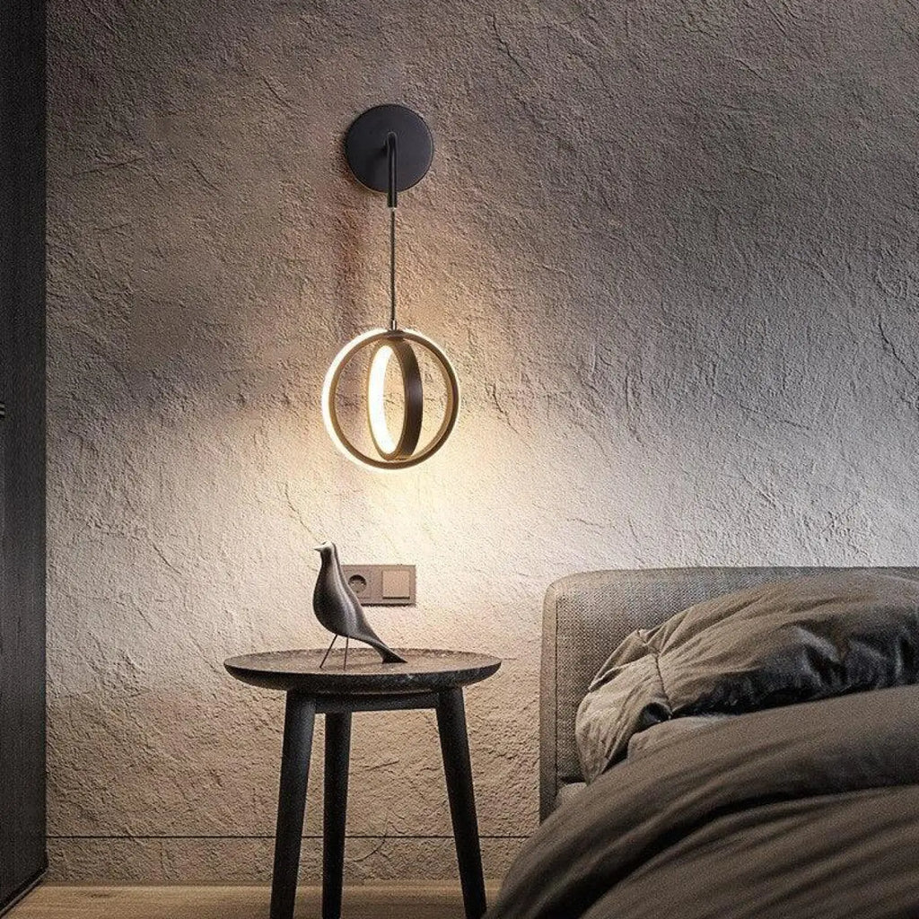 Applique murale pour chambre adulte, dorée ou noire