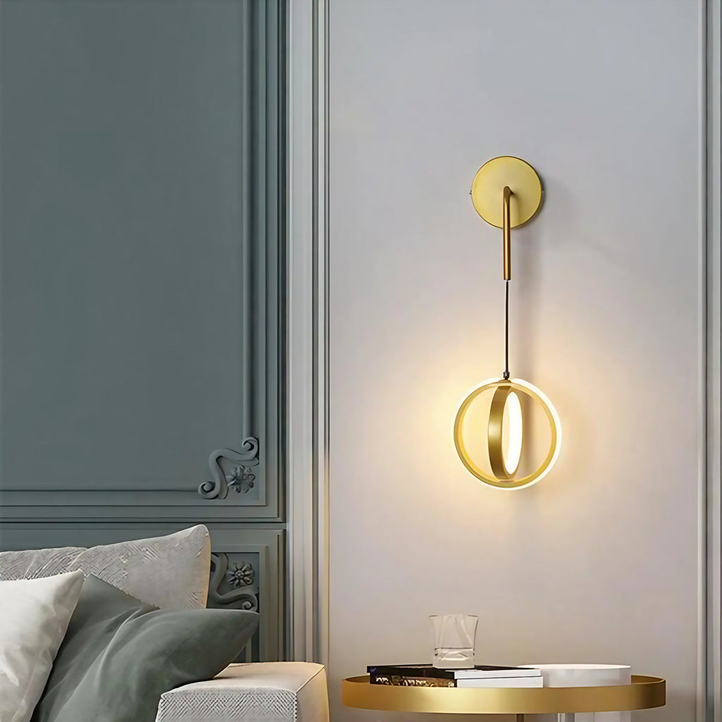 Applique murale pour chambre adulte, dorée ou noire