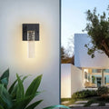 Applique murale extérieure en cristal et aluminium
