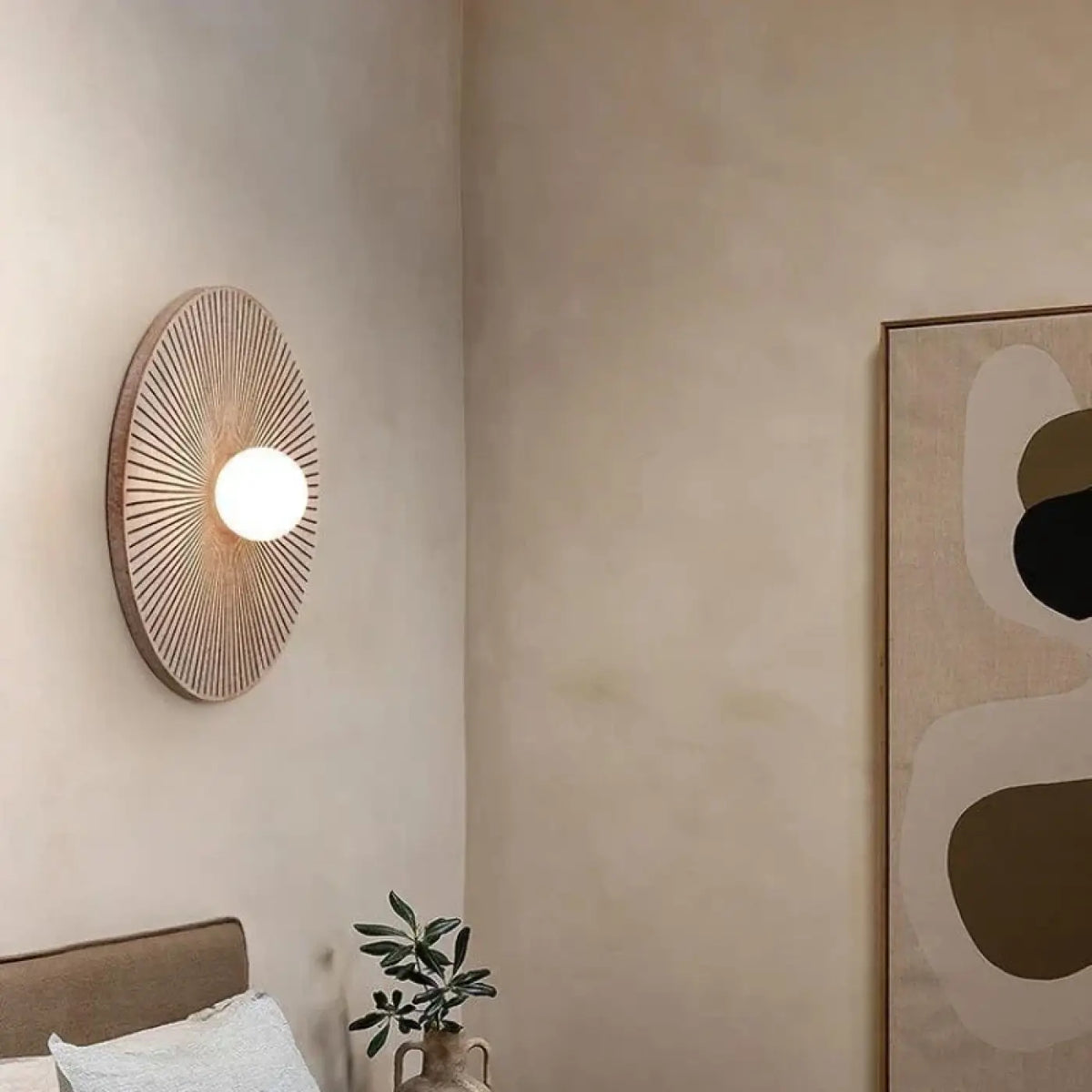 Applique murale en bois, motif de cadran solaire maya
