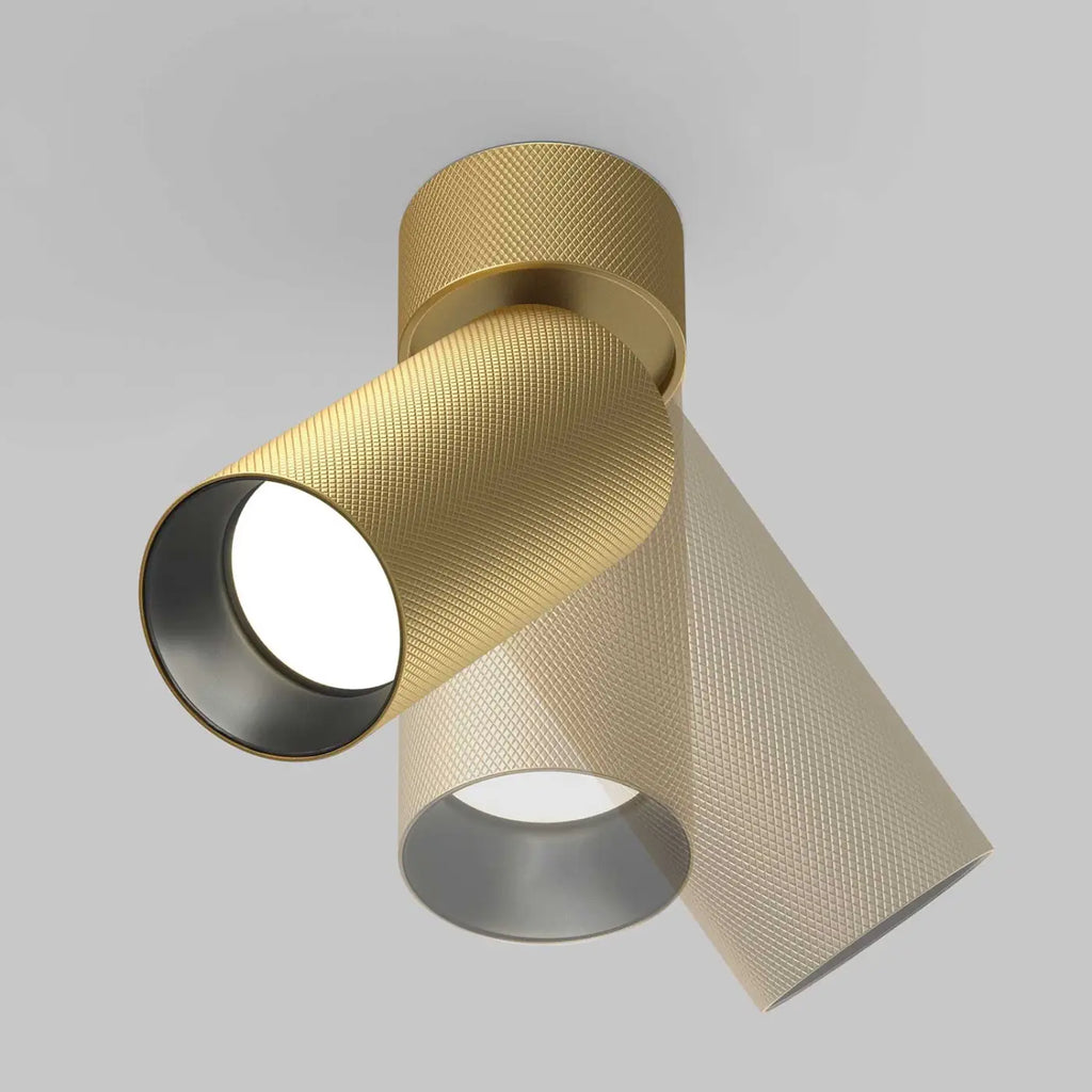 Spot orientable en saillie, cylindre en aluminium texturé GU10