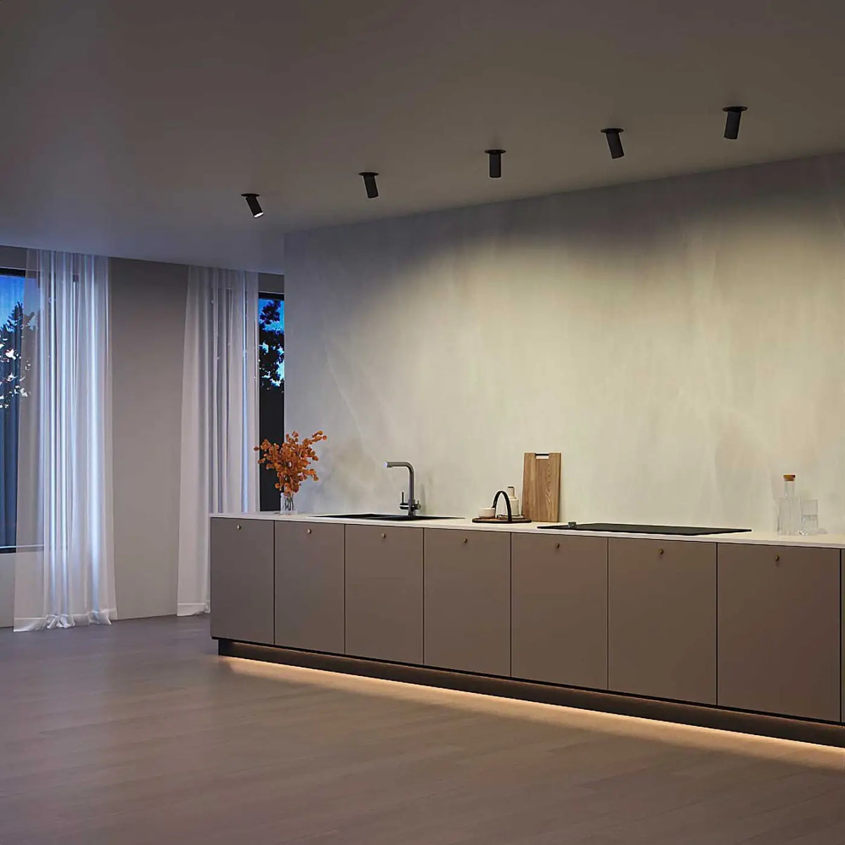 Spot semi-encastré, cylindre en aluminium texturé GU10