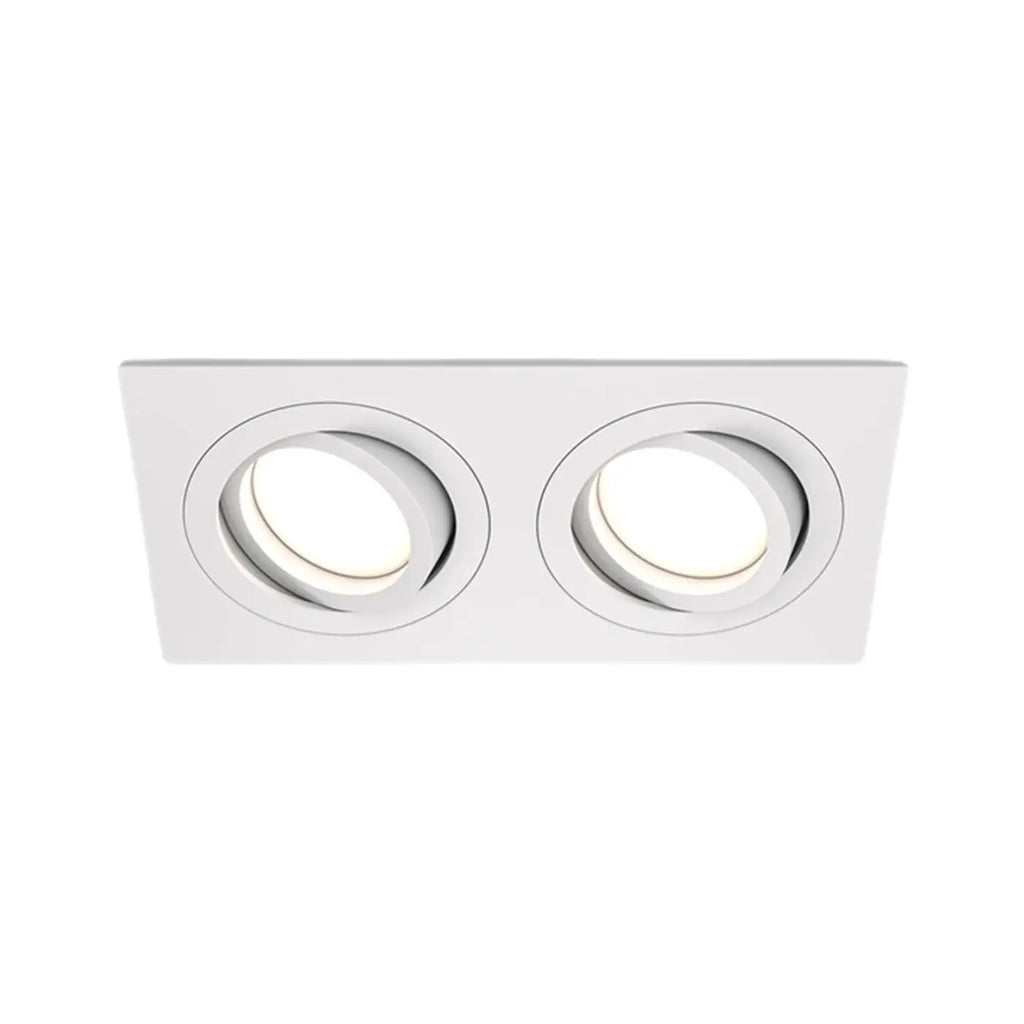 Spot encastrable double carré, deux têtes orientables GU10