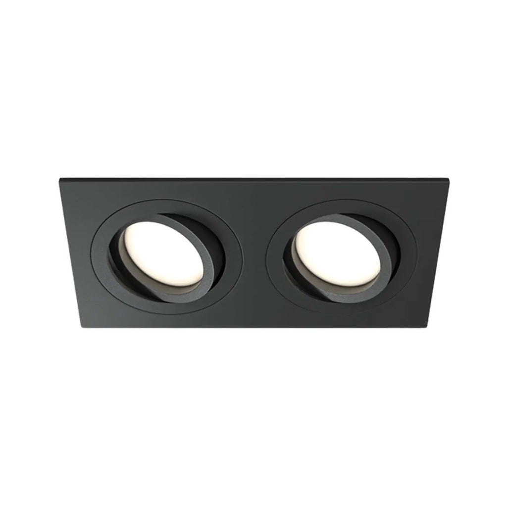 Spot encastrable double carré, deux têtes orientables GU10