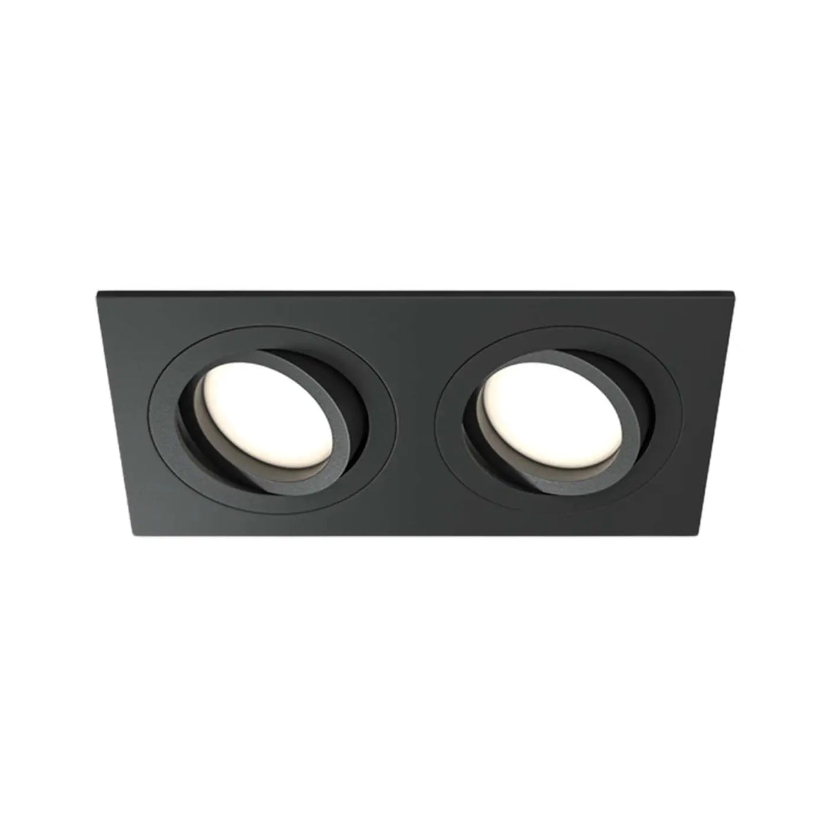 Spot encastrable double carré, deux têtes orientables GU10