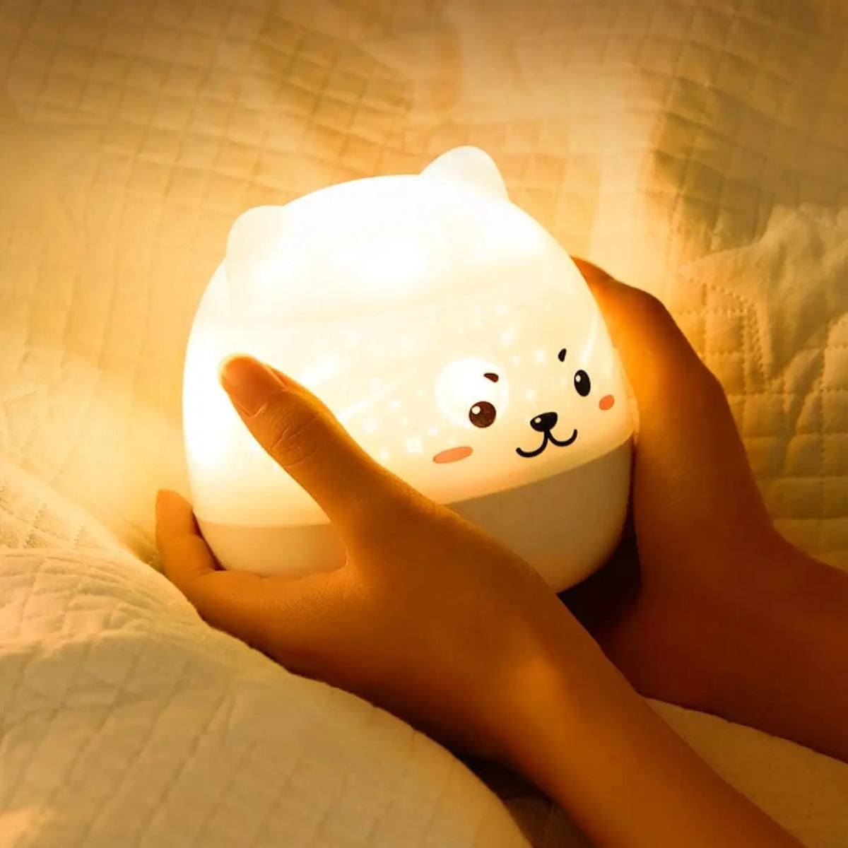 Veilleuse projecteur pour bébé, motifs animés en couleurs au plafond