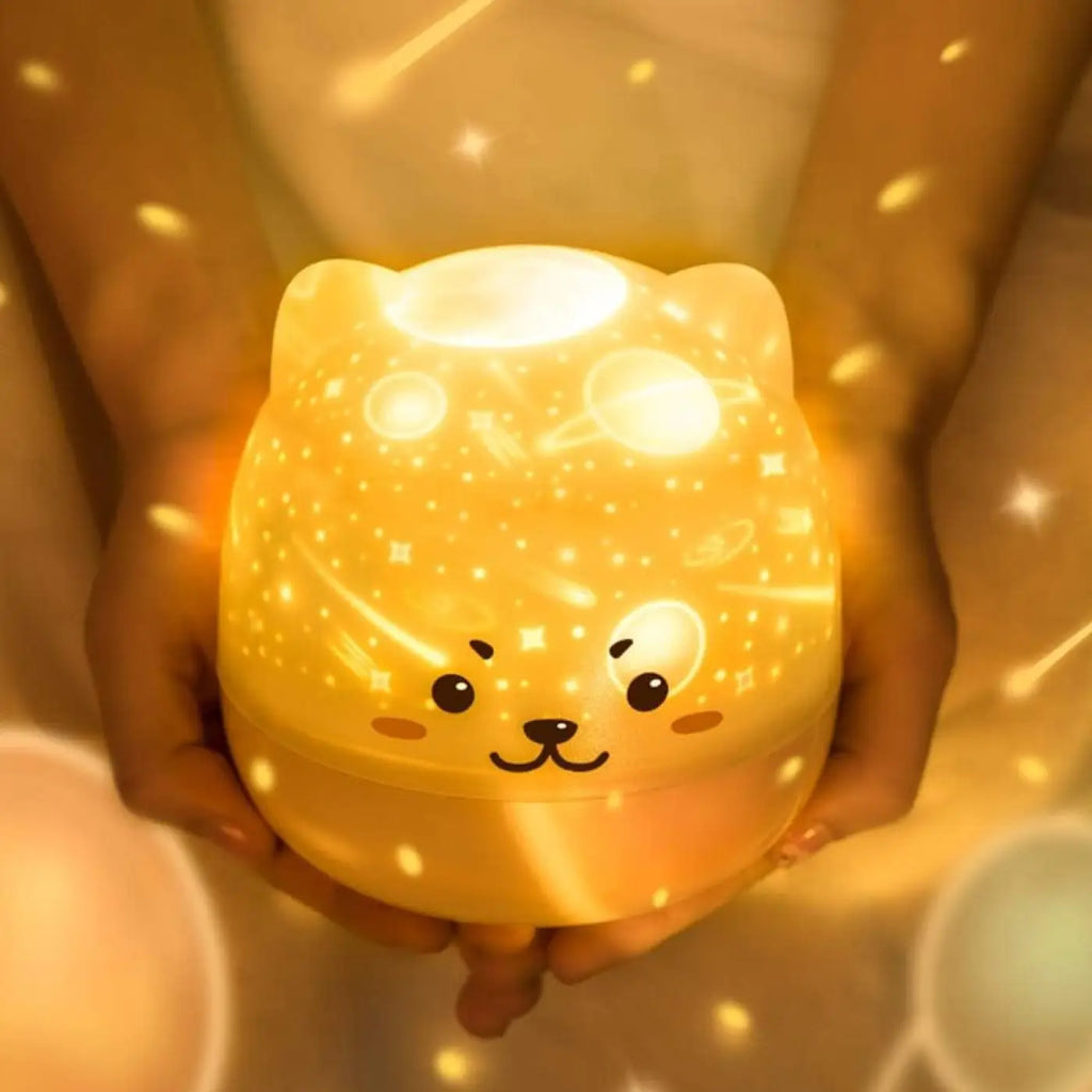 Veilleuse projecteur pour bébé, motifs animés en couleurs au plafond