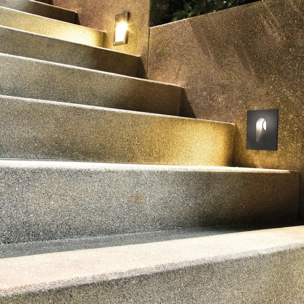 Balise murale LED extérieure pour escalier, IP54, gris ou blanc