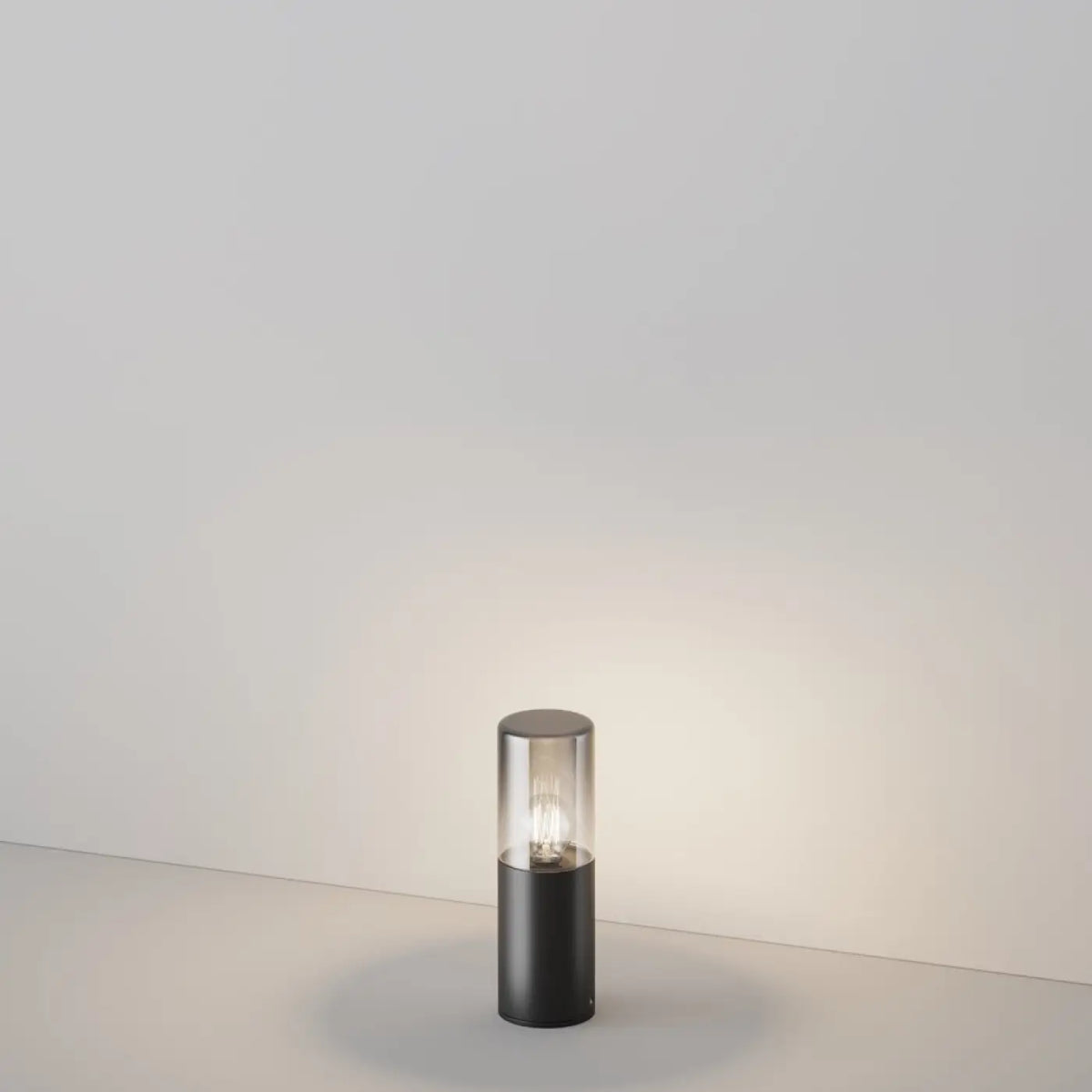 Borne de jardin en aluminium graphite et verre teinté, 25 ou 80 cm