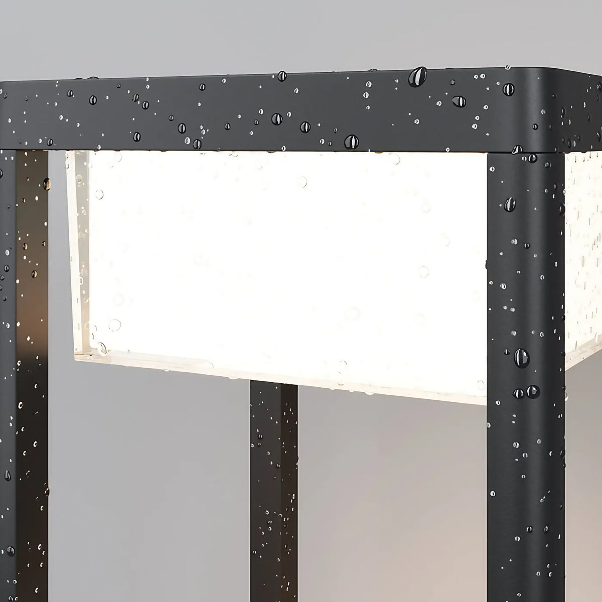 Borne extérieure LED en aluminium noir, 80 cm, IP65