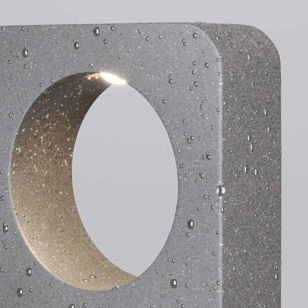 Borne extérieure LED en béton gris, 49 ou 74 cm, IP65